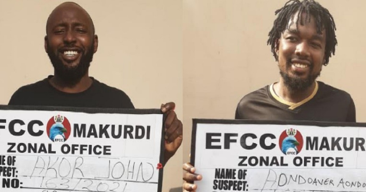 Smiling yahoo boys bag sent to Jail in Benue State