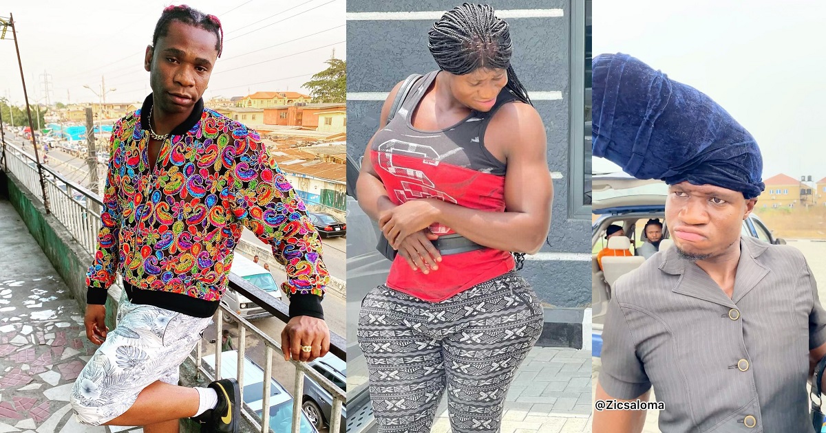 “My brothers will do anything just for laugh, I rejected N100K to wear a wedding dress” – Speed Darlington reacts to photo of IG comedian, Zics Aloma dressed like a woman
