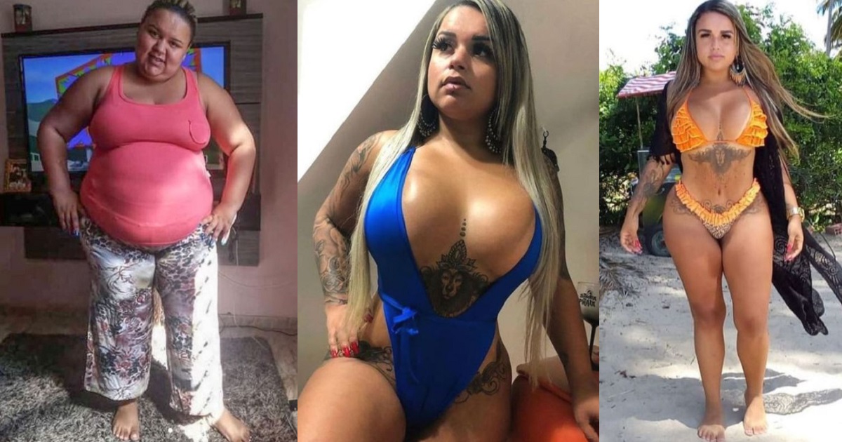 Lady stuns the internet with photos of her unbelievable transformation