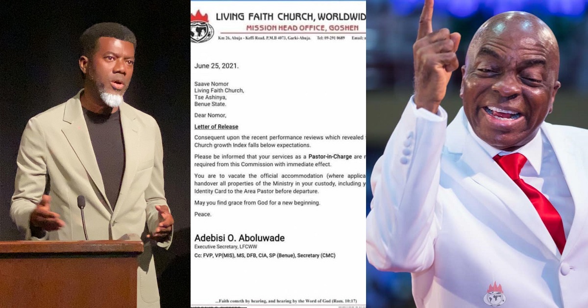 “Any pastor that fails in evangelism should be sacked” – Reno Omokri supports Winners Chapel on alleged sack of 40 pastors