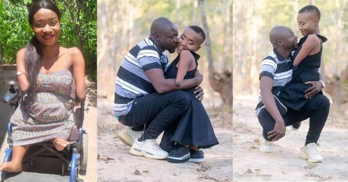 Physically-disbabled woman shows