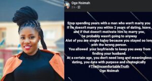 Nigerian lady advises