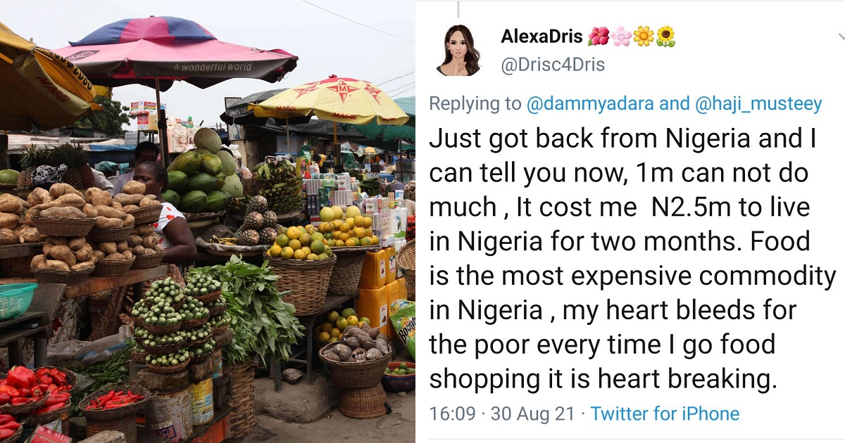 "It cost me 2.5 million to live in Nigeria for two months" UKbased