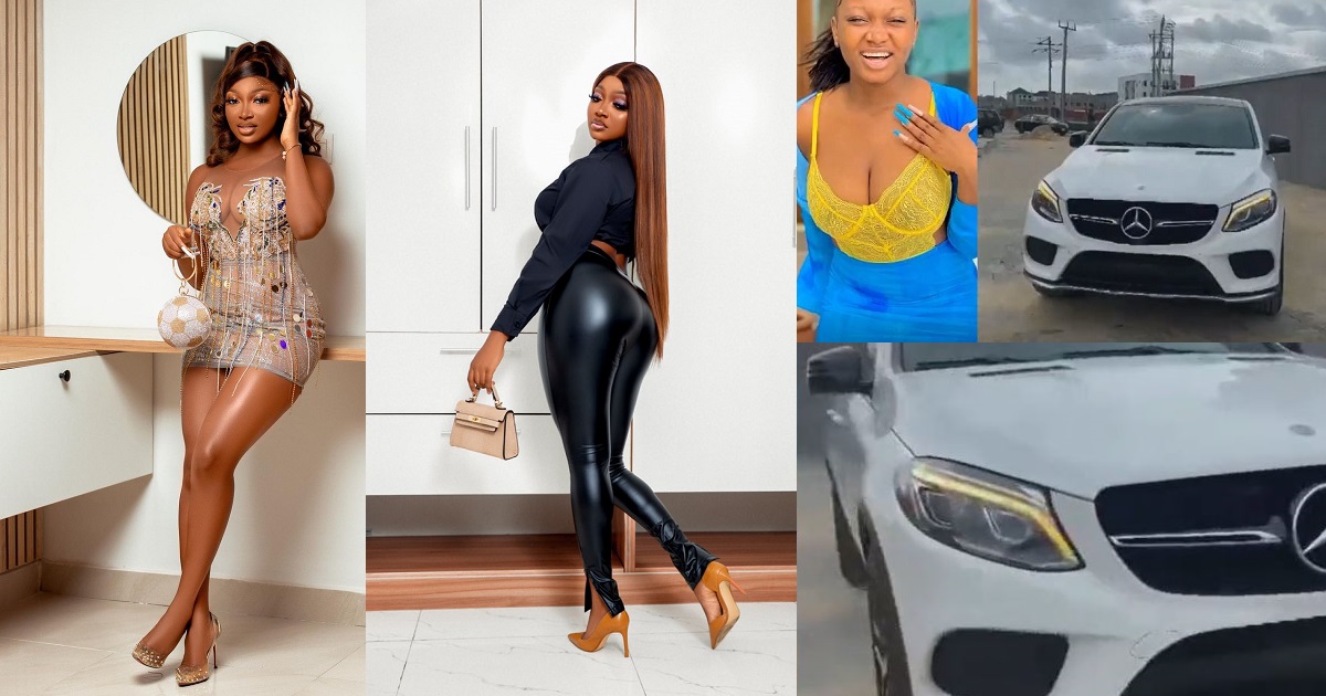 Actress, Abike Arab Money splashes millions of Naira on brand new Mercedes Benz (Video)