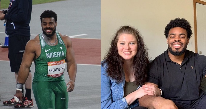 Nigeria’s Olympic shotput thrower, Chuks Enekwechi’s sister, reacts after someone dragged her brother for NOT marrying a Nigerian.
