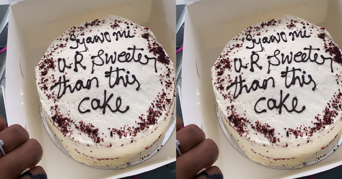 Lady shares picture to show how romantic her man is