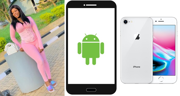 Nigerian girl condescends guy for trying to get her number with an Android phone while she uses an iPhone 8
