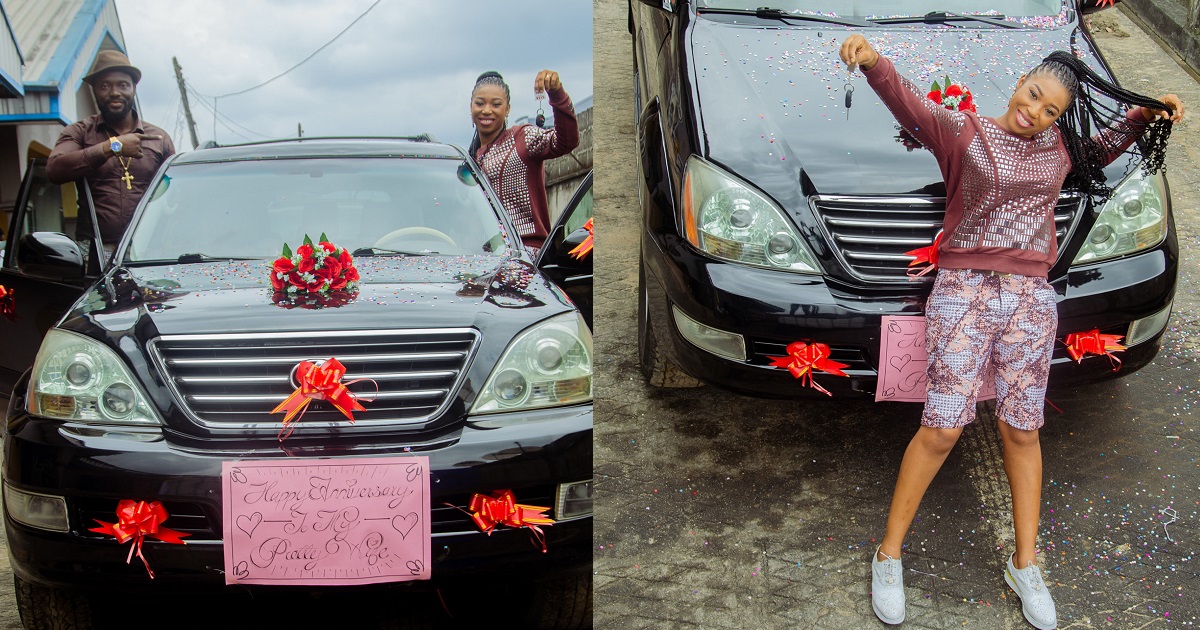 Nigerian pastor gifts his wife a brand new car on their wedding anniversary for being a ‘virtuous woman’