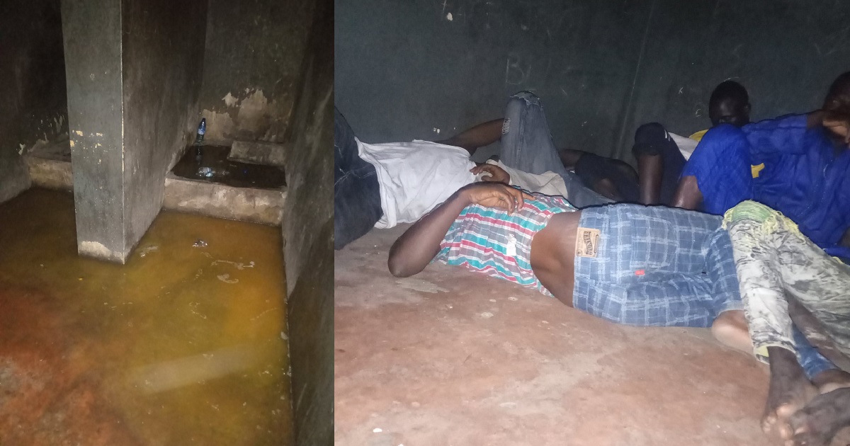 Nigerian man laments the condition of a police cell in Orile Iganmu, Lagos