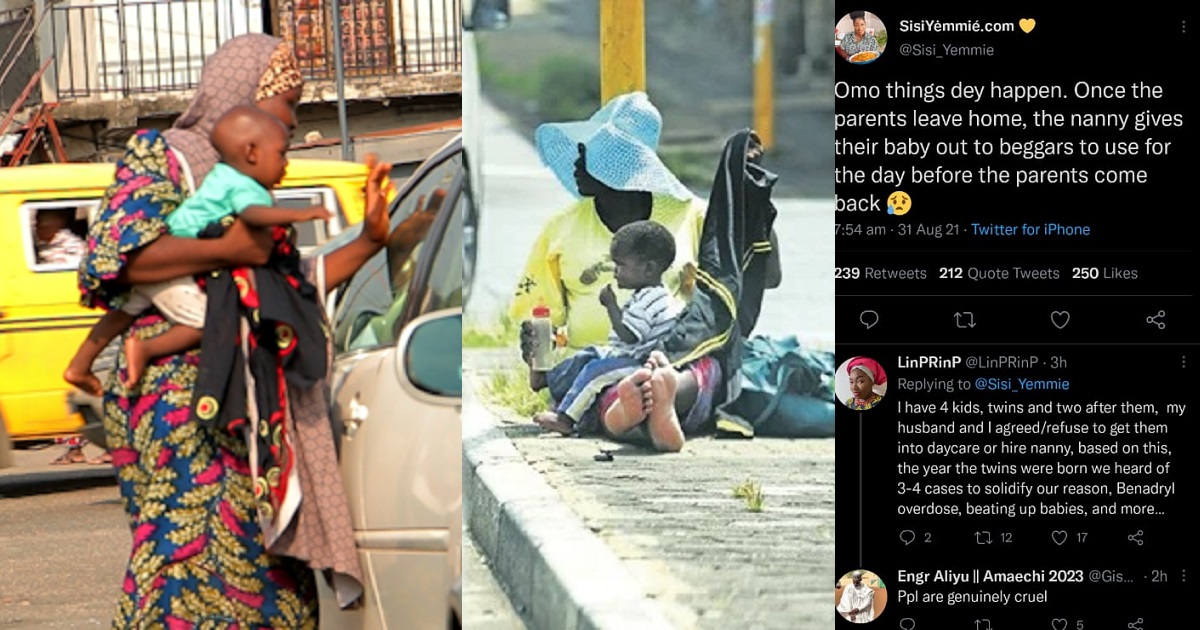 Lady narrates how nanny rents out her boss’ children to beggars