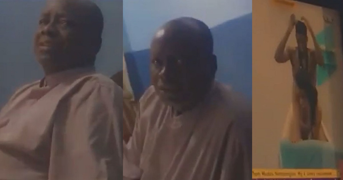 Nigerian dad chases his daughter out of the parlour after seeing explicit scenes while watching BBNaija (Video)