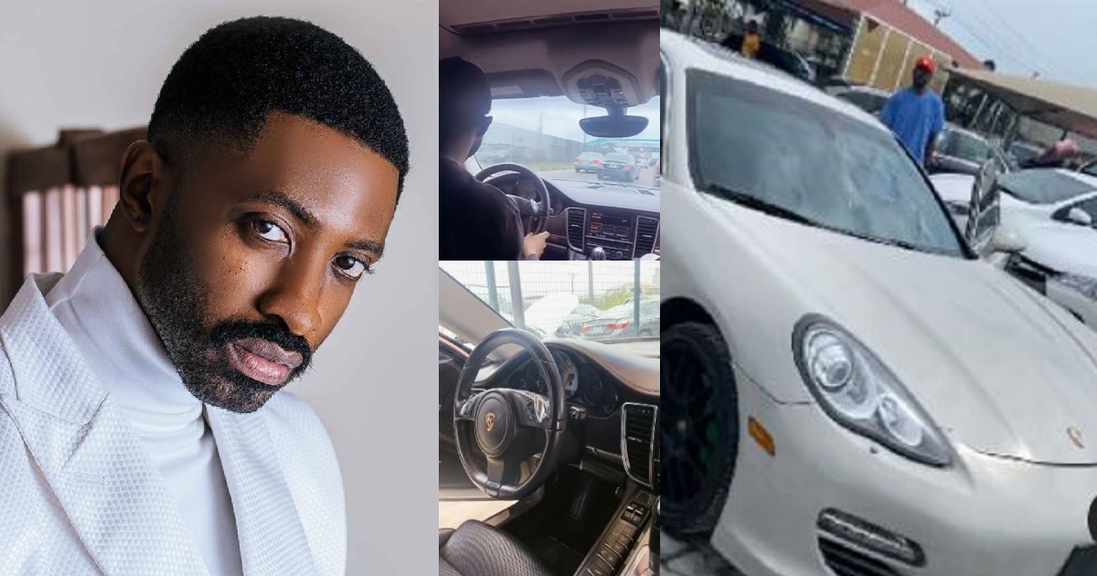 Singer, Ric Hassani splashes millions on brand new Porsche for himself (video)