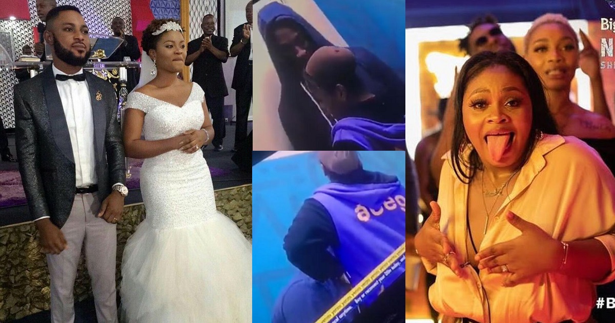#BBNaija: Nigerians drag married housemate, Tega, for allowing Saga s*ck her nip**ple (video)