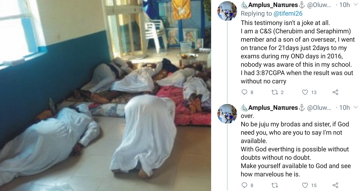 Church members narrate how they miraculously passed exams they didn’t sit for because they were in trance