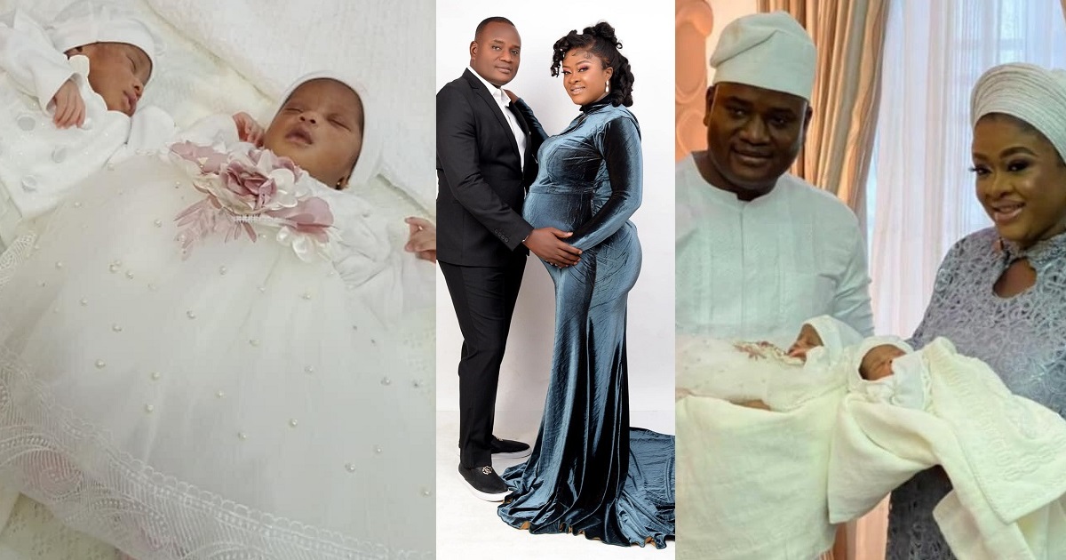 Nigerian couple welcome twins after 13 years of marriage (photos/videos)