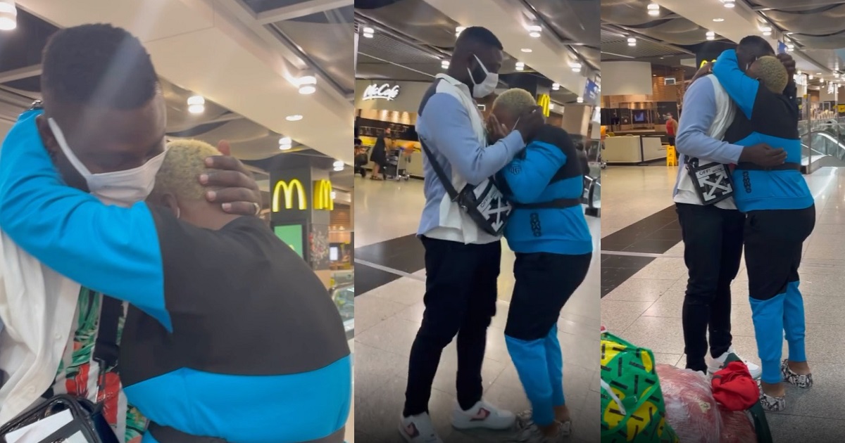 Emotional Moment Nollywood Actress,  Olaide Oyedeji welcomed her husband who finally left Nigeria to join her abroad (Video)