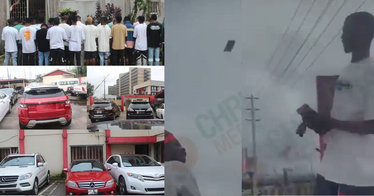 Naira-spraying suspected Yahoo Boys arrested in Benin