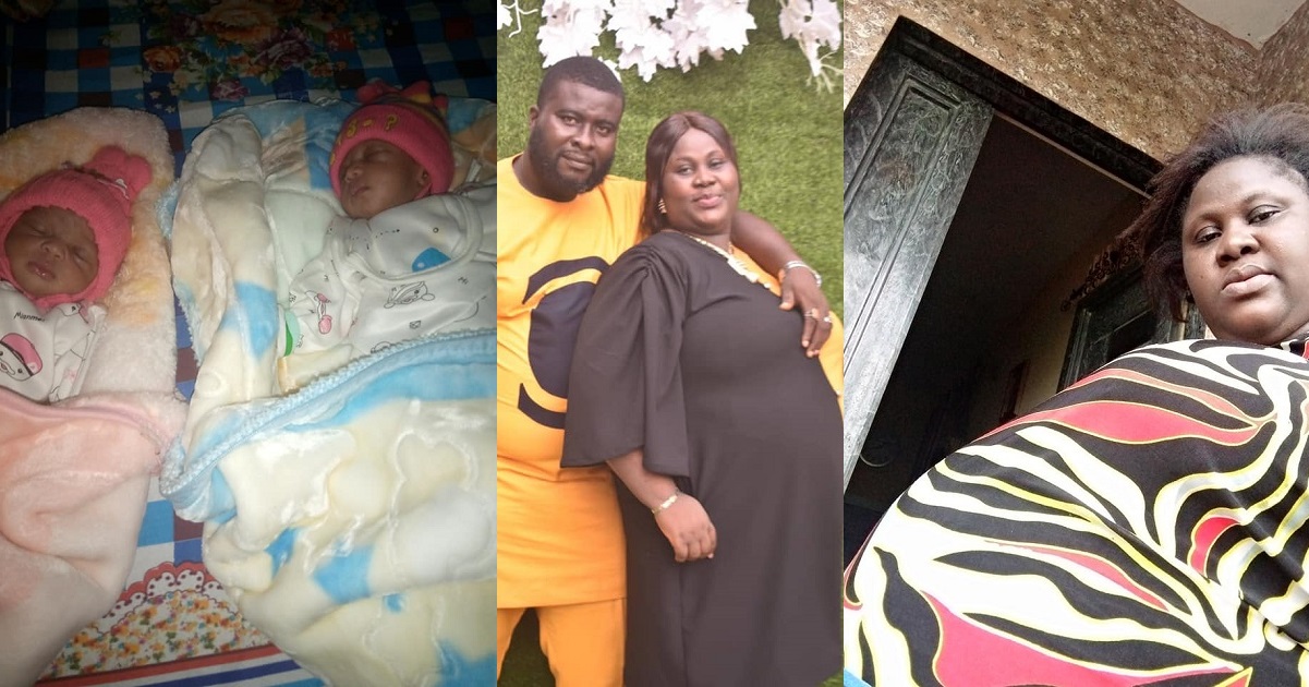 “What God cannot do doesn’t exist” – Nigerian woman celebrates as she gives birth to twins after 9 years of waiting