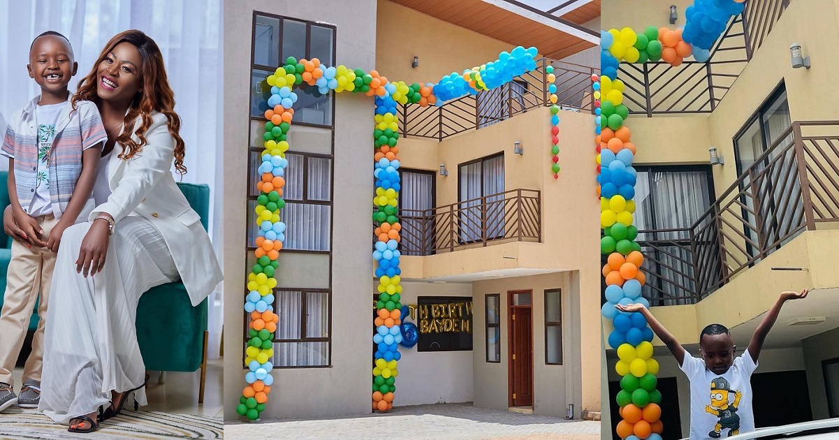 Kenyan businesswoman gifts son a mansion for his 6th birthday (Photos)