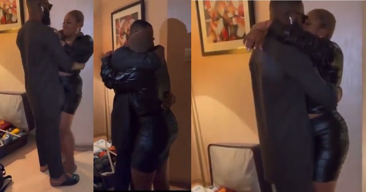 Emotional moment BBNaija’s Tega met her husband for the first time since her eviction (Video)