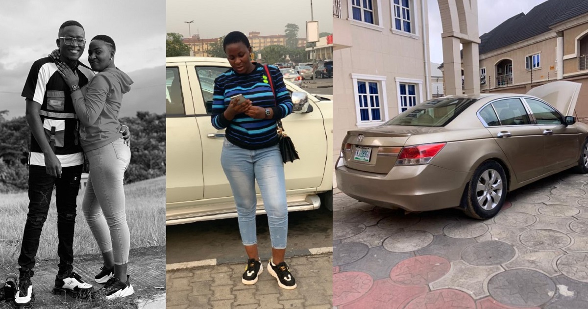 Nigerian lady celebrates after her boyfriend buys her a car because she did not want to keep using public transport