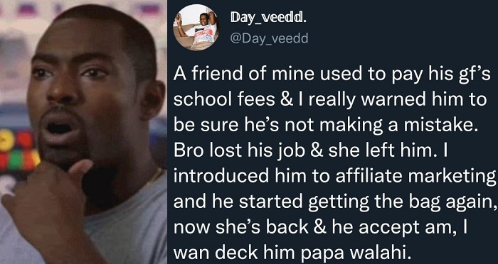 Man who lost his job and got dumped by girlfriend because he couldn’t keep up paying her school fees, accepts her back after he starts making more money