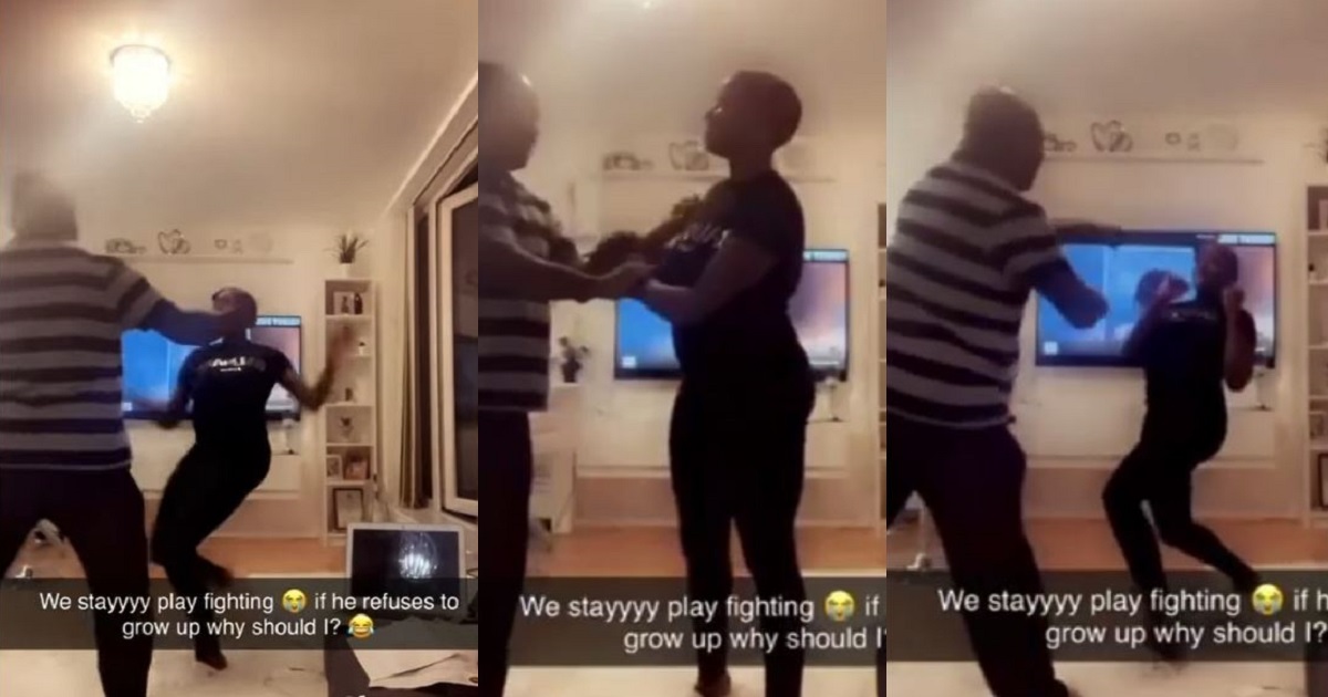 “My dad raised me like a boy” – Actress, Dorcas Fapson writes as she shares video of herself and her dad ‘play fighting’ (watch)