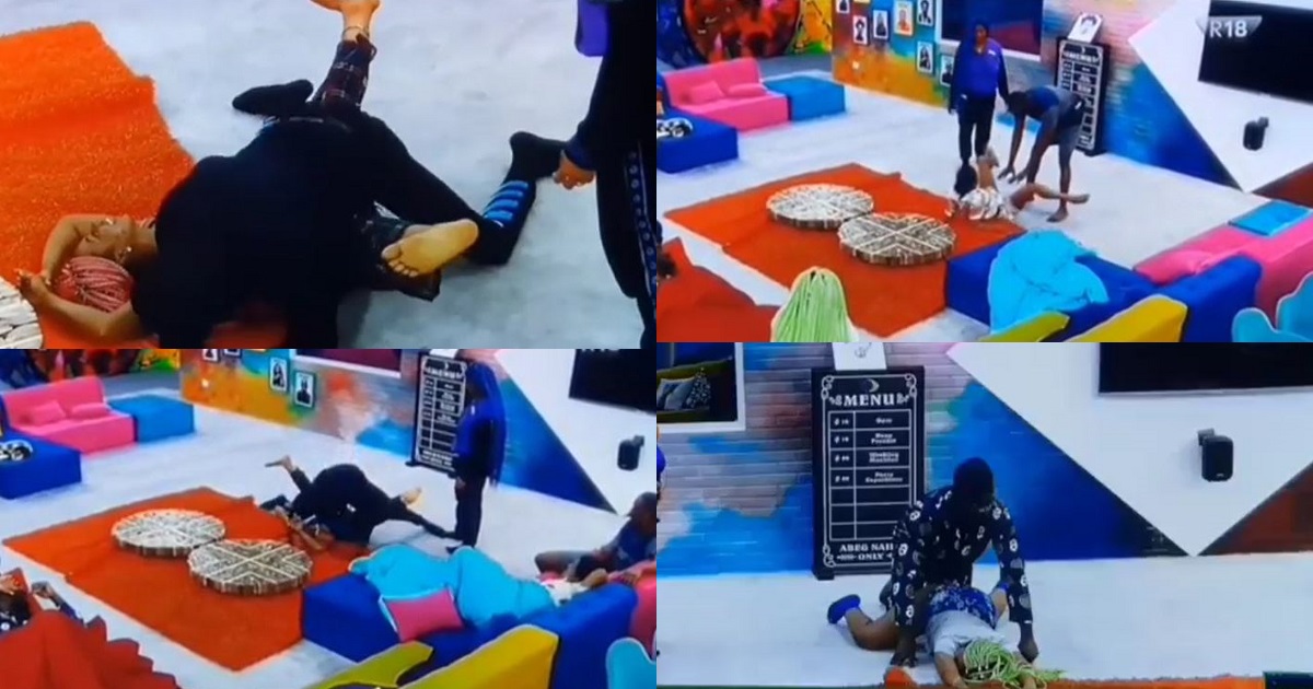 #BBNaija: Things get raunchy in the house as housemates show off their favourite s3x positions (Video)