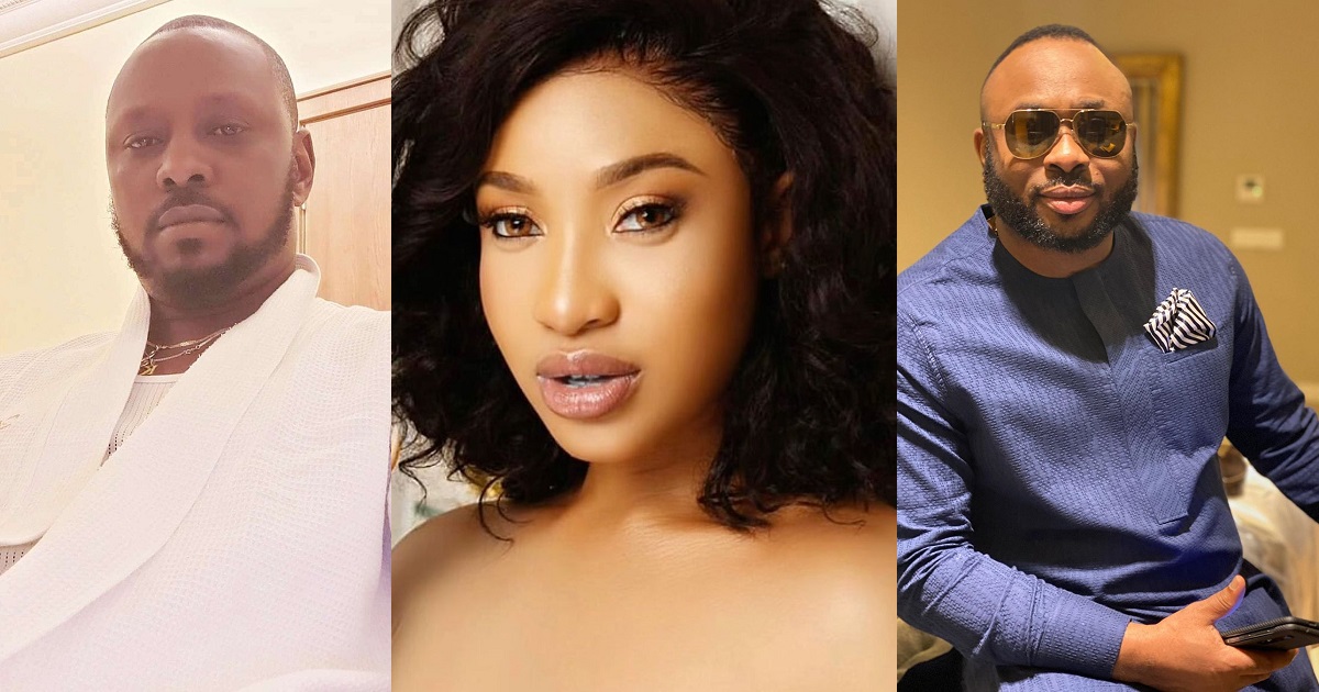 “Churchill, you’re a man!” — Prince Kpokpogri hails Tonto Dikeh’s ex-husband amidst breakup; calls her “Helen of Troy”