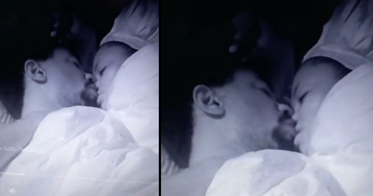 #BBNaija: Moment Tega and Boma were caught in hot romance under the sheets
