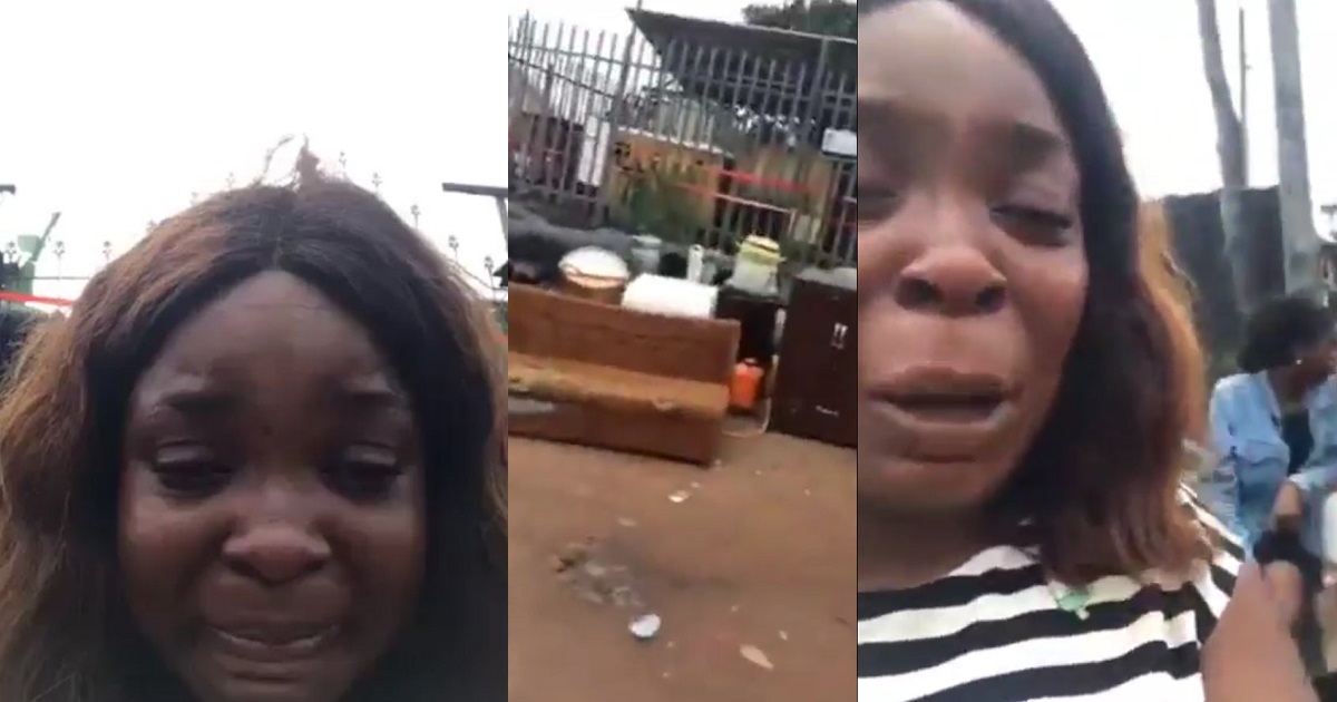 Lady cries out as her uncle allegedly throws her, her widowed mother, and her siblings out of their father’s house after his death (video)