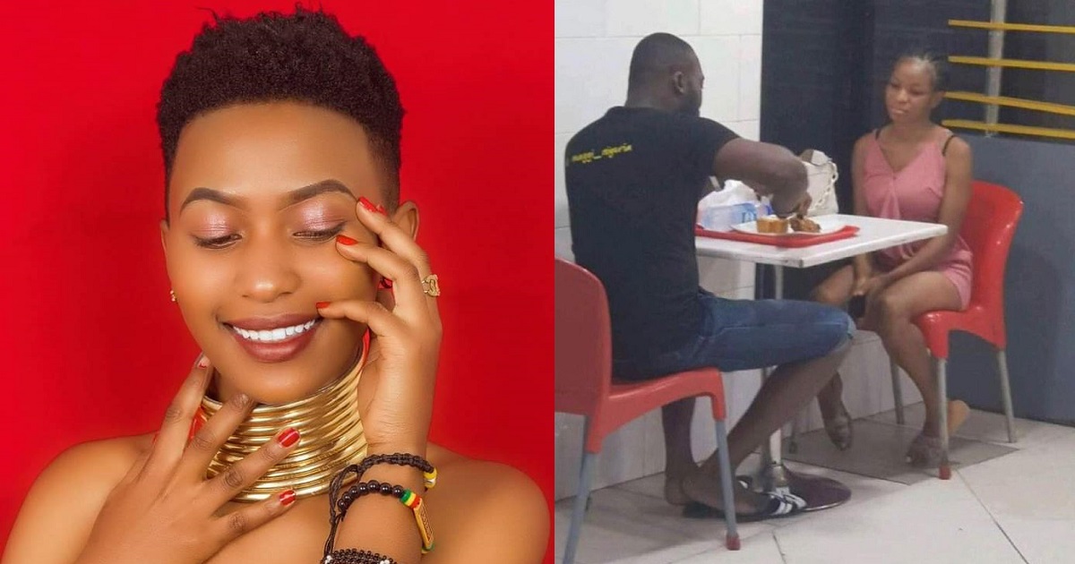 Lady in viral photo of her man eating while she watched him, shares real story