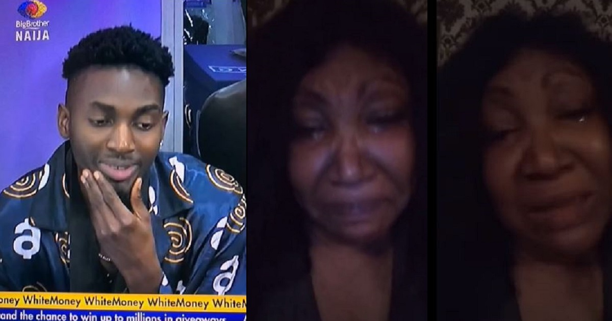 #BBNaija: Jaypaul’s mum break down in tears as she campaigns for her son (video)