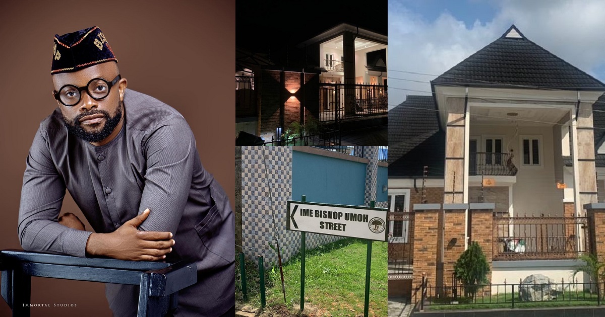 Actor, Okon Lagos shows off his newly-built mansion (Photos/video)