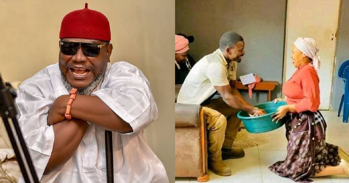 “Mutual respect is what we’re promoting” – Actor, Ugezu Ugezu objects to a woman kneeling to serve her husband