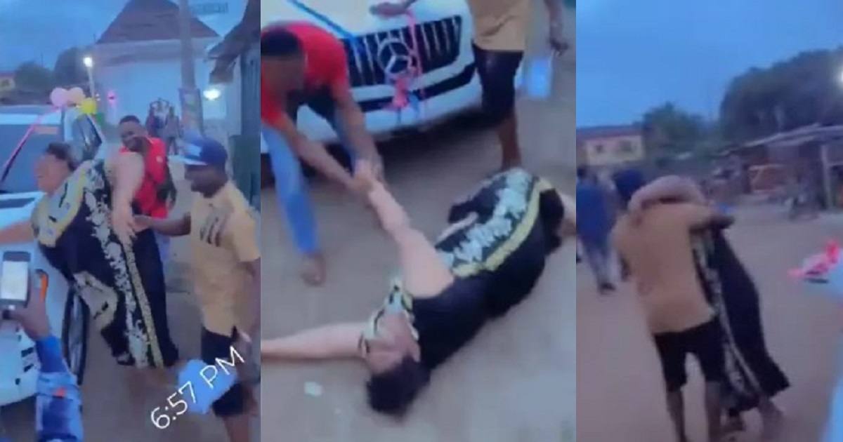 Woman goes emotional as her husband surprises her with a brand new Mercedes Benz (video)