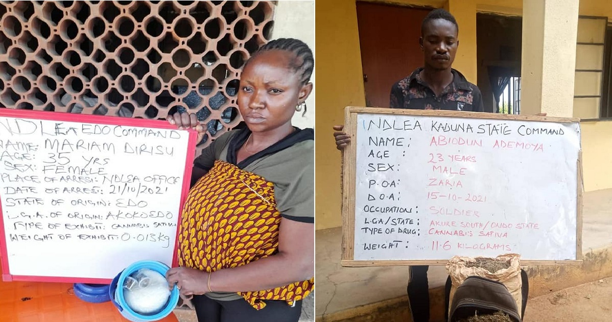 Woman arrested while attempting to smuggle drugs hidden in wraps of fufu into NDLEA cell for suspect in custody