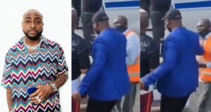Davido's bodyguard shoved