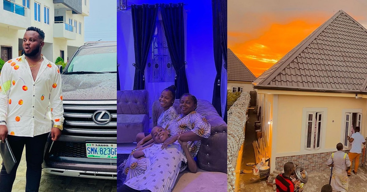 Comedian Sabinus buys his parents a house in Port Harcourt, Rivers State (Photos)