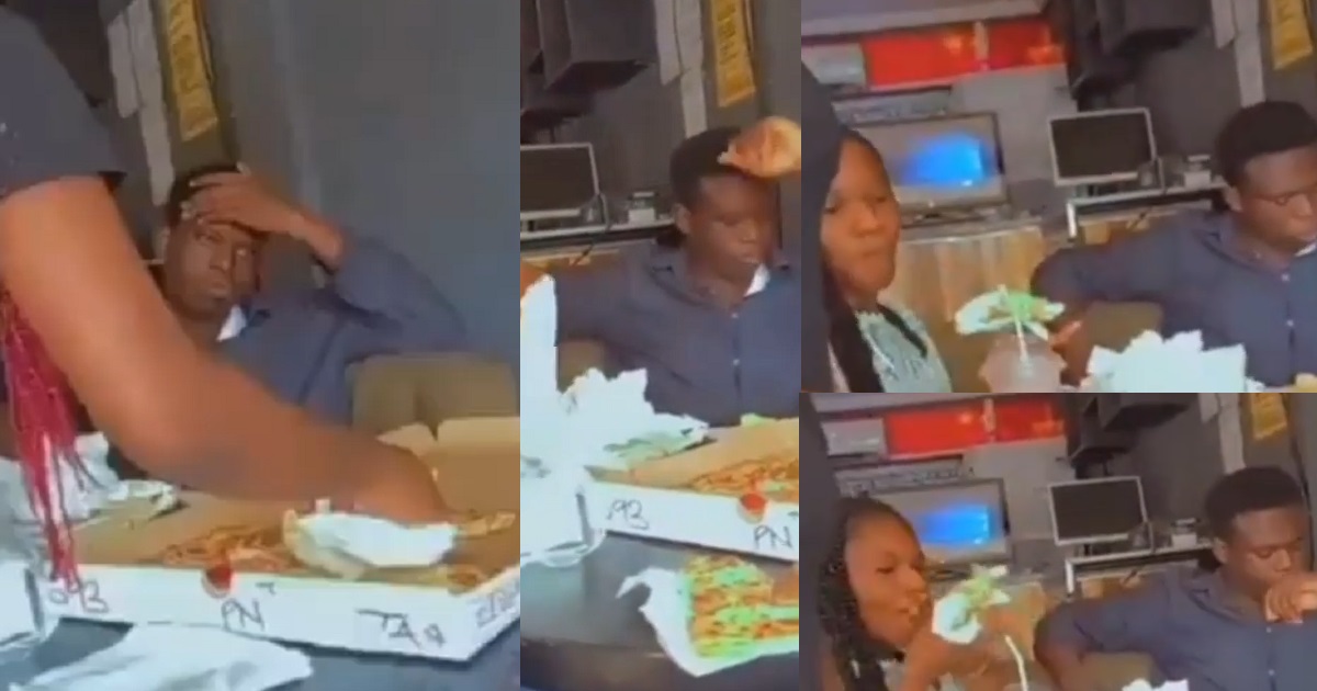 Hilarious moment a Young man’s mood changed after his date showed up with her friends. (Video)