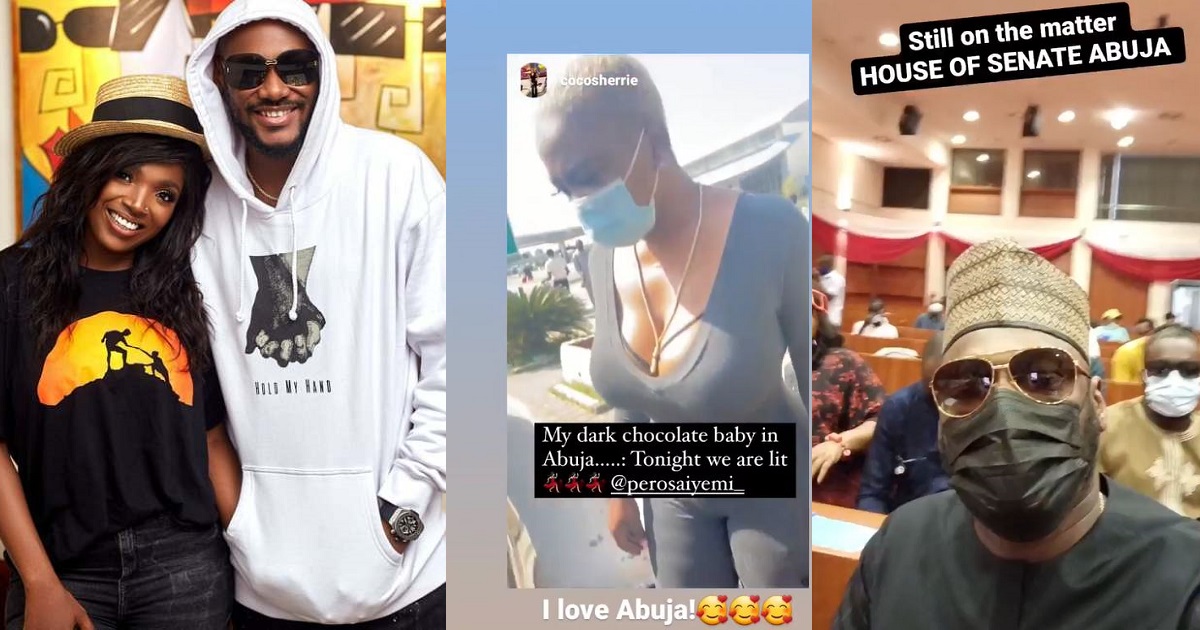 “Annie is going through a lot” – Reactions as 2face Idibia and baby mama, Pero are spotted in Abuja (Video)