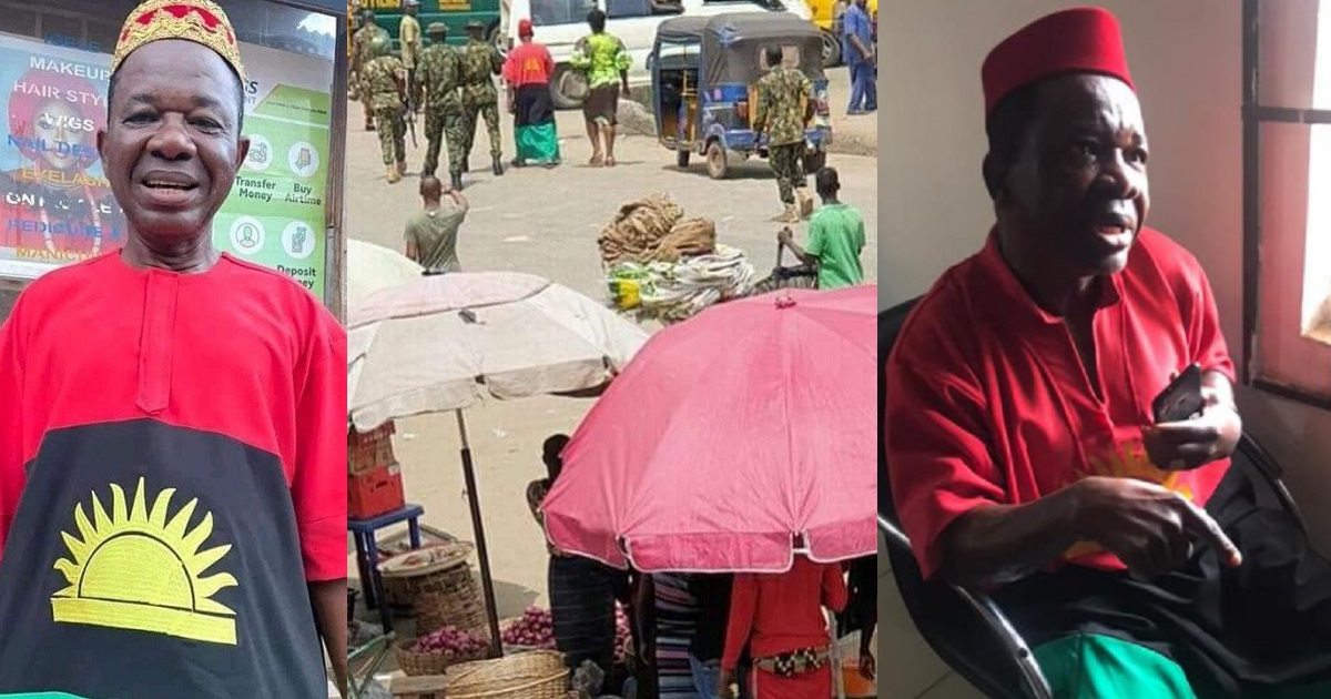 Veteran Nollywood actor, Chinwetalu Agu brutalized by soldiers for wearing Biafran flag outfit (Video)