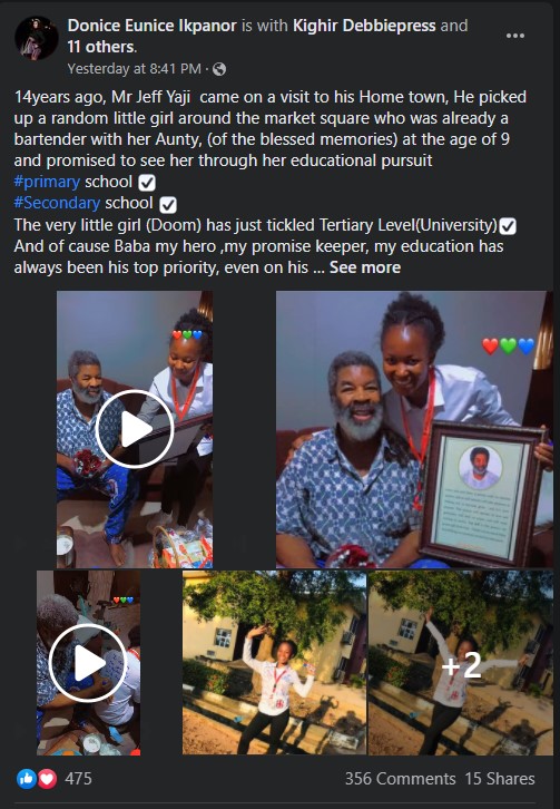 Nigerian lady whose helper picked her when she was bartending at the tender of 9, graduates from the university 14 years later (Photos) 4 Donice