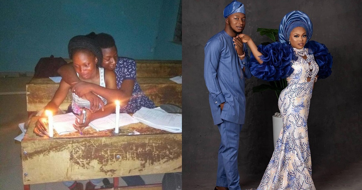 EKSU students who literally “burnt the midnight candle” in night class while in school, tie the knot (Photos)