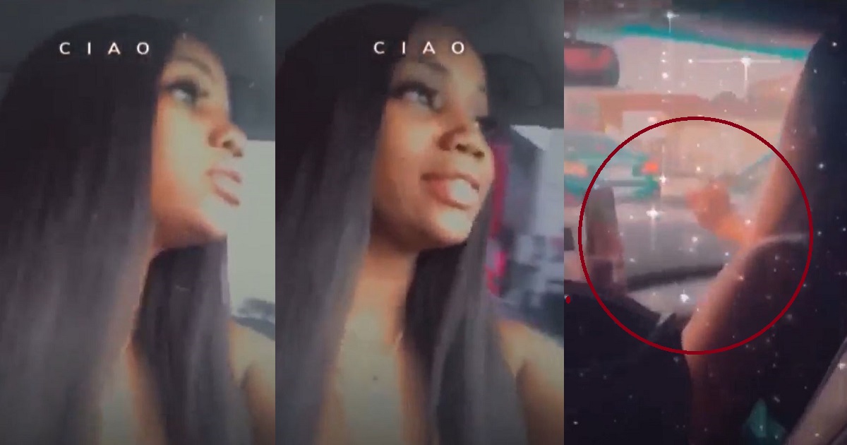 Fake it till you make it! Nigerian lady peppers haters while “driving” in her car (Watch video)