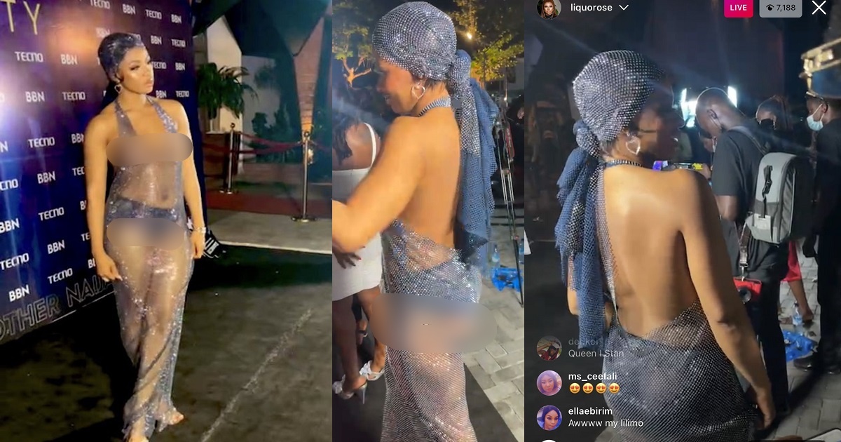 “Fashion or madness” – BBN’s Liquorose gets dragged over sheer revealing outfit she rocked to an event (Video)