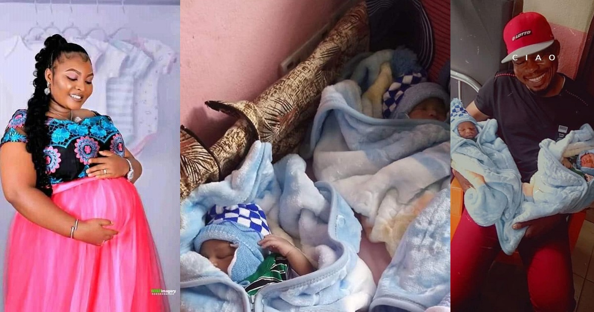 “God gave me double for my delay” – Nigerian woman celebrates after giving birth to twins after 8 years of waiting