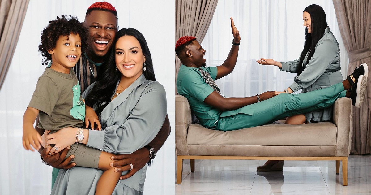 “This is Love” – BBNaija star, Niyi writes as he shares new family photos
