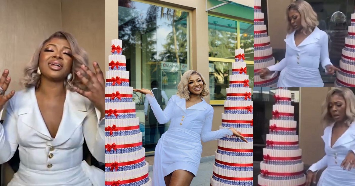 BBNaija star, Liquorose receives 2 massive ‘money cakes’ from fans (video)
