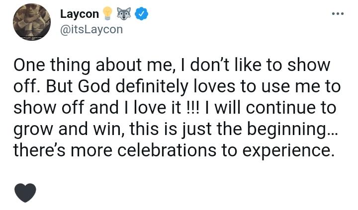 BBNaija star, Laycon